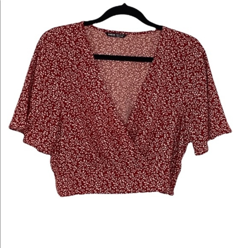 SHEIN V-neck bat sleeves crop top size XL EUC